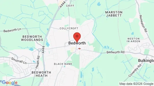 Houses for rent i Bedworth - Warwickshire - kort over placeringen