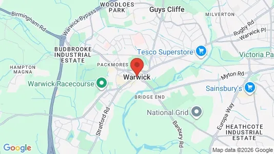 Houses for rent i Warwick - Warwickshire - kort over placeringen