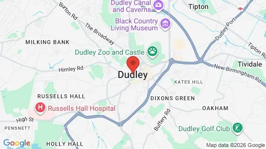 Houses for rent i Dudley - West Midlands - kort over placeringen