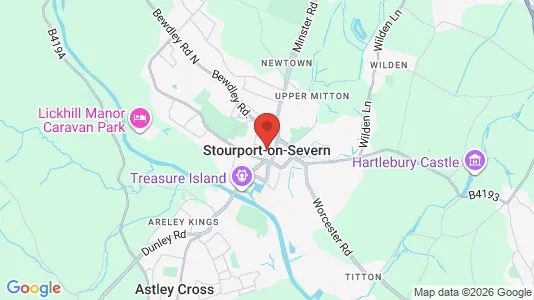 Houses for rent i Stourport-on-Severn - Worcestershire - kort over placeringen