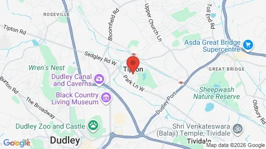 Houses for rent i Tipton - West Midlands - kort over placeringen
