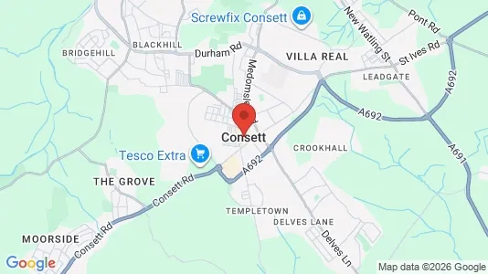 Apartments for rent i Consett - County Durham - kort over placeringen