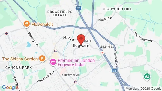 Houses for rent i Edgware - Middlesex - kort over placeringen
