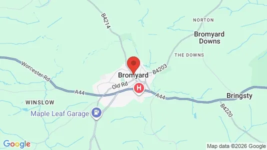 Apartments for rent i Bromyard - Herefordshire - kort over placeringen