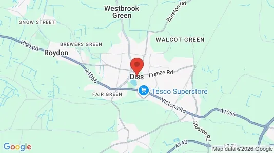 Apartments for rent i Diss - Norfolk - kort over placeringen