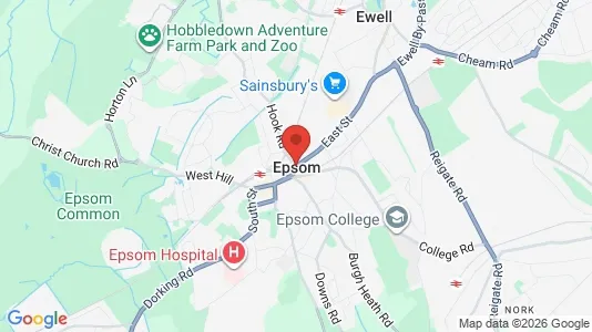 Houses for rent i Epsom - Surrey - kort over placeringen