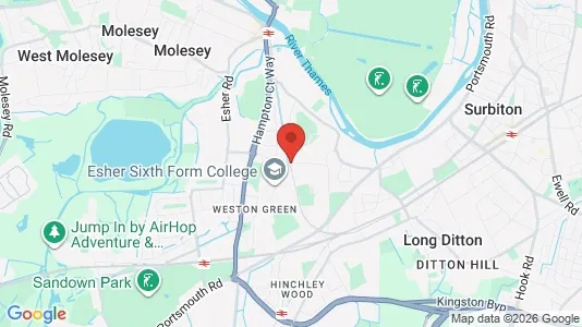 Houses for rent i Thames Ditton - Surrey - kort over placeringen