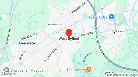 Houses for rent i West Byfleet - Surrey - kort over placeringen