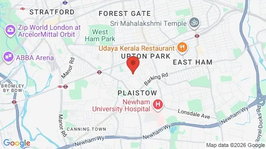 Rooms for rent i London E13 - kort over placeringen