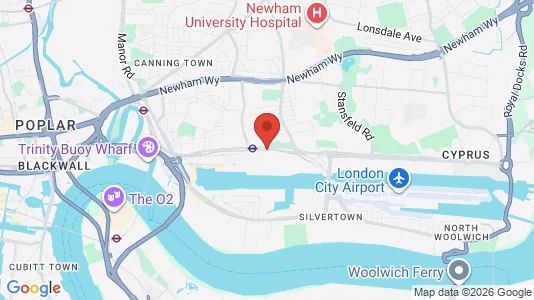 Rooms for rent i London E16 - kort over placeringen