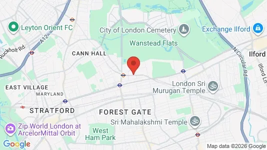 Houses for rent i London E7 - kort over placeringen