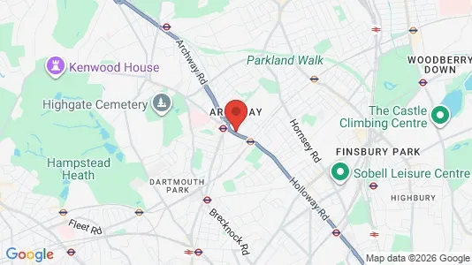 Apartments for rent i London N19 - kort over placeringen