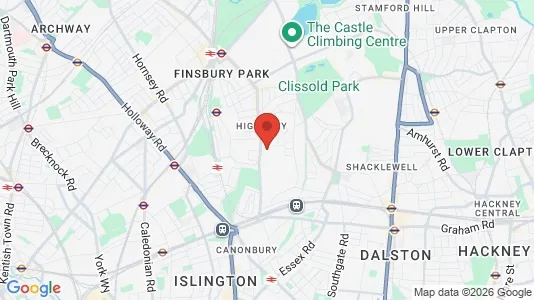 Houses for rent i London N5 - kort over placeringen