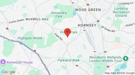 Apartments for rent i London N8 - kort over placeringen