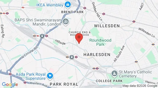 Apartments for rent i London NW10 - kort over placeringen