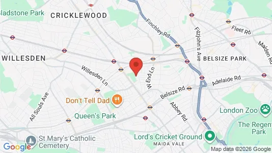 Apartments for rent i London NW6 - kort over placeringen