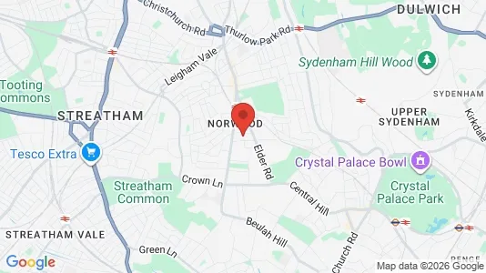 Houses for rent i London SE27 - kort over placeringen