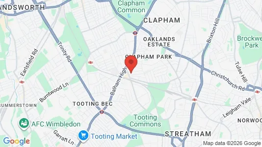 Apartments for rent i London SW12 - kort over placeringen