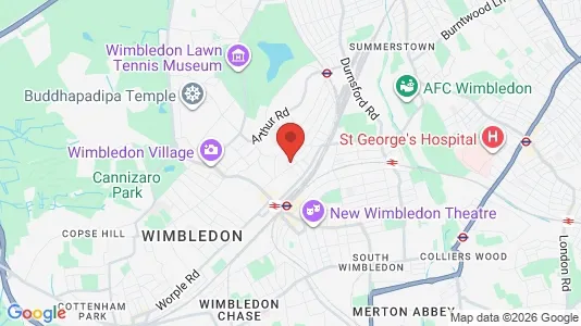Houses for rent i London SW19 - kort over placeringen