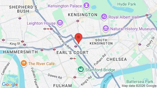 Apartments for rent i London SW5 - kort over placeringen