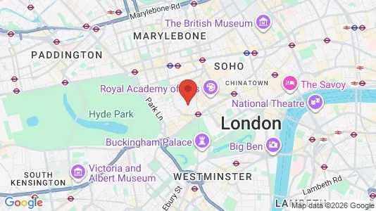 Apartments for rent i London W1J - kort over placeringen