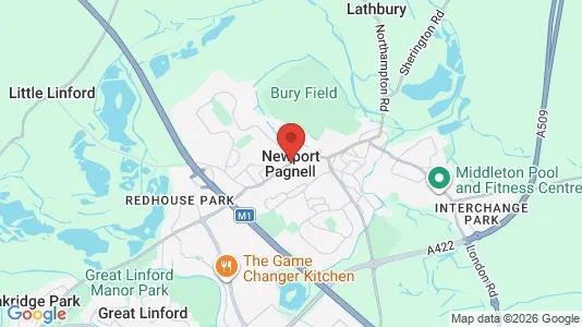 Houses for rent i Newport Pagnell - Buckinghamshire - kort over placeringen