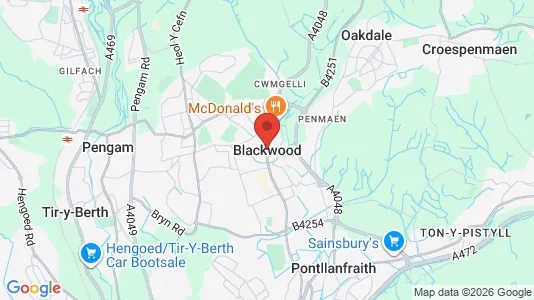 Apartments for rent i Blackwood - Gwent - kort over placeringen