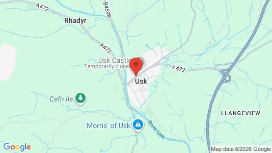 Apartments for rent i Usk - Gwent - kort over placeringen