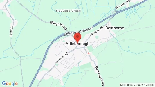 Apartments for rent i Attleborough - Norfolk - kort over placeringen