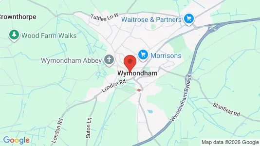Apartments for rent i Wymondham - Norfolk - kort over placeringen