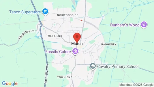 Houses for rent i March - Cambridgeshire - kort over placeringen