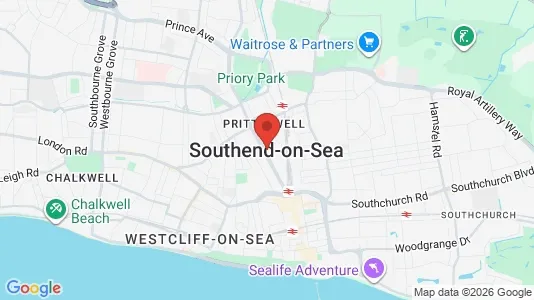 Houses for rent i Southend-on-Sea - Essex - kort over placeringen