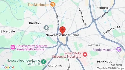 Apartments for rent i Newcastle - Staffordshire - kort over placeringen