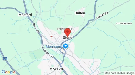 Apartments for rent i Stone - Staffordshire - kort over placeringen