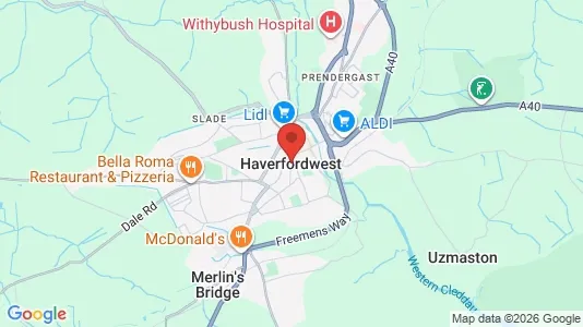 Houses for rent i Haverfordwest - Dyfed - kort over placeringen