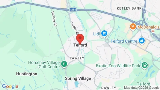 Houses for rent i Telford - Shropshire - kort over placeringen