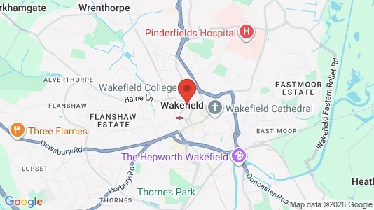 Houses for rent i Wakefield - West Yorkshire - kort over placeringen