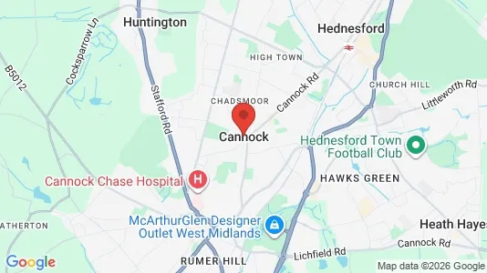 Apartments for rent i Cannock - Staffordshire - kort over placeringen