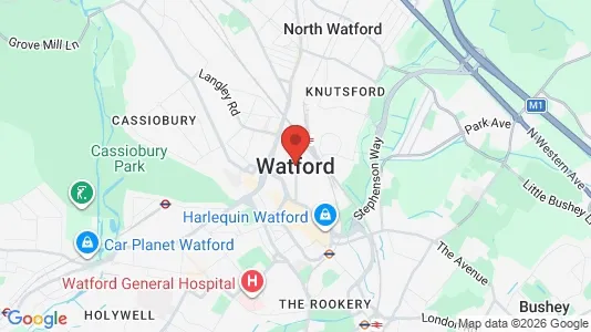 Houses for rent i Watford - Hertfordshire - kort over placeringen