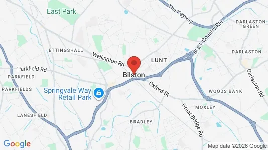 Houses for rent i Bilston - West Midlands - kort over placeringen
