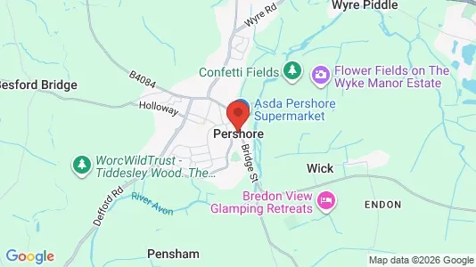 Apartments for rent i Pershore - Worcestershire - kort over placeringen